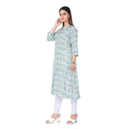 Geometric Print Kurta in shades of Blue