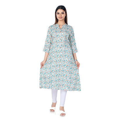 Geometric Print Kurta in shades of Blue